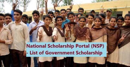 National Scholarship Portal (NSP) - List of Government Scholarship